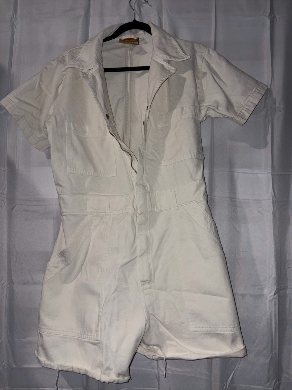 Big Bud Press White Short Sleeve Utility Romper